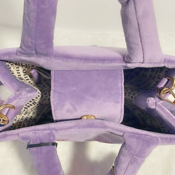 Juicy Couture Dusty Violet Big Spender Heart Charm Mini Tote Bag Satchel NWT - Picture 9 of 12